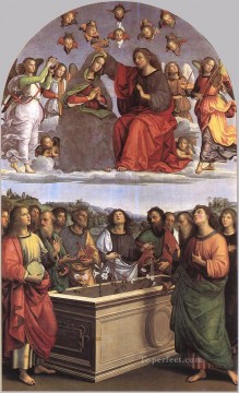 La Coronación de la Virgen Oddi altar del maestro renacentista Rafael Pinturas al óleo